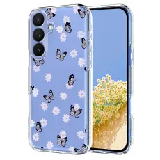 Samsung Galaxy S26 Plus Skal TPU Med Tryck Fj&auml;rilar / Blommor