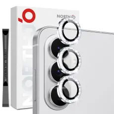 NORTHJO Samsung Galaxy S26 Linsskydd Glitter Silver