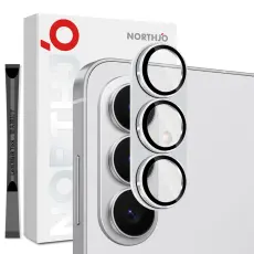 NORTHJO Samsung Galaxy S26 Linsskydd H&auml;rdat Glas Silver