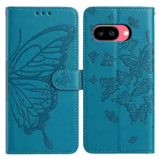 Google Pixel 10a Fodral Med Fj&auml;ril Tryck Bl&aring;