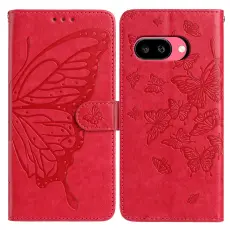 Google Pixel 10a Fodral Med Fj&auml;ril Tryck R&ouml;d