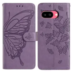 Google Pixel 10a Fodral Med Fj&auml;ril Tryck Lila