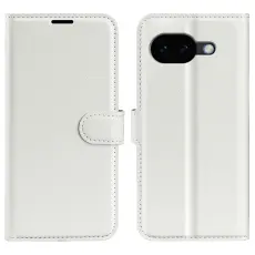Google Pixel 10a Fodral Litchi L&auml;der Vit