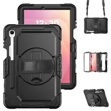 Galaxy Tab S11 Skal 360 Shockproof Hybrid Kickstand Svart