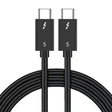 1m Thunderbolt 5 Kabel USB-C 240W 8K / 60Hz PD Svart