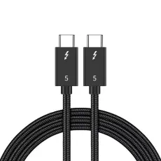2m Thunderbolt 5 Kabel USB-C 240W 8K / 60Hz PD Svart