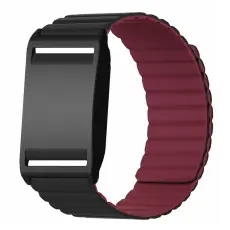 Polar Loop Klockarmband Silikon Magnetisk Loop Svart / Vinr&ouml;d