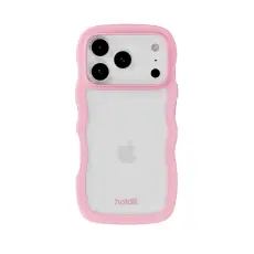 holdit iPhone 17 Pro Max Mobilskal Wavy Pink/Transparent