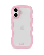 holdit iPhone 17 Mobilskal Wavy Pink/Transparent