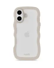 holdit iPhone 17 Mobilskal Wavy Light Beige/Transparent