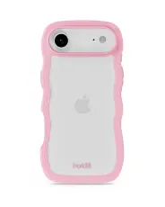 holdit iPhone Air Mobilskal Wavy Pink/Transparent