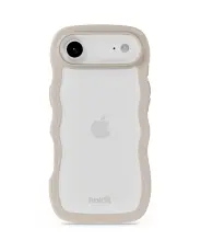 holdit iPhone Air Mobilskal Wavy Light Beige/Transparent