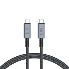 Tech-Protect 1 m 240W PD 8K USB-C/USB-C Kabel UltraBoost Grå