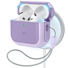 ESR AirPods 4 Skal MagSafe Orbit HaloLock Lila