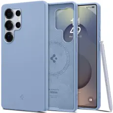 Spigen Galaxy S25 Ultra Skal MagSafe Silicone Fit Sapphire Blue