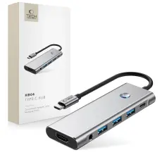 Tech-Protect 9in1 USB-C Hub - USB-C/USB-A/HDMI/SD/TF/AV3.5