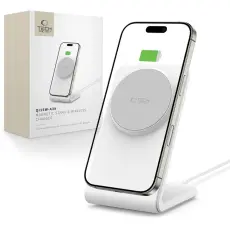 Tech-Protect 15W Qi Magnetisk MagSafe Laddare Vit