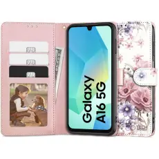 Tech-Protect Galaxy A16 Fodral Läder Blossom Flower