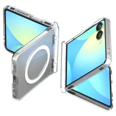 Spigen Galaxy Z Flip 7 Skal MagSafe Ultra Hybrid Pro Clear/White