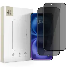 Tech-Protect iPhone Air 2-PACK Sk&auml;rmskydd H&auml;rdat Glas Privacy