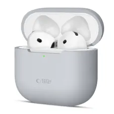 Tech-Protect AirPods 4 Skal Silikon Crayon Grey
