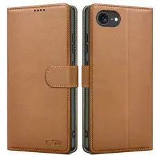 Tech-Protect iPhone 16e Fodral Läder Brun