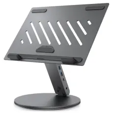 Spigen Universalt Laptop Stativ Med USB Hub Space Grey