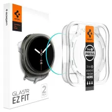 Spigen Galaxy Watch 8 44 mm 2-PACK Skärmskydd GLAS.tR "Ez Fit"