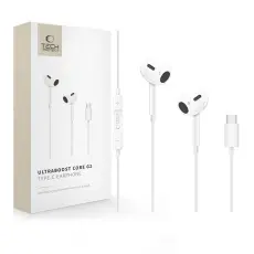Tech-Protect In-Ear Hörlurar USB-C UltraBoost Vit