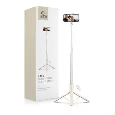 Tech-Protect 146 cm Bluetooth Selfiestick Tripod Beige
