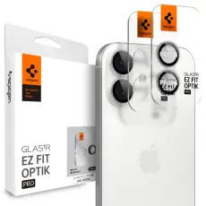 Spigen iPhone 17/16/16 Plus 2-PACK Linsskydd GLAS.tR "Ez Fit Silver