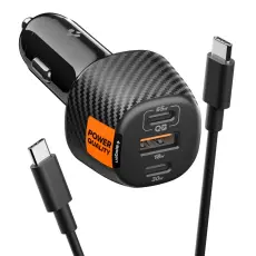 Spigen 113W USB-C / USB-A Billaddare Essential Svart