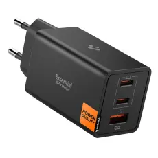 Spigen 67W V&auml;ggladdare 2x USB-C / USB-A Essential Svart