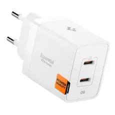 Spigen 47W V&auml;ggladdare USB-C Essential Vit