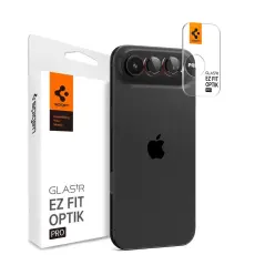Spigen iPhone Air 2-PACK Linsskydd GLAS.tR "Ez Fit" Svart / R&ouml;d