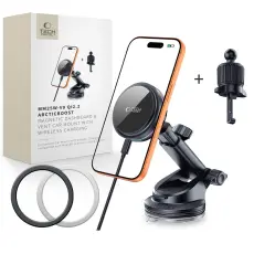 Tech-Protect 25W Qi2.2 Magnetisk MagSafe Billaddare Svart