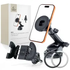 Tech-Protect MagSafe Mobilh&aring;llare F&ouml;r Instrumentbr&auml;da/Ventil Svart