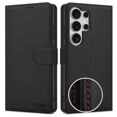 Tech-Protect Galaxy S26 Ultra Fodral L&auml;der Svart / R&ouml;d