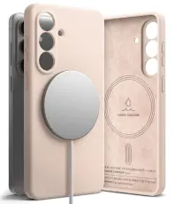 Ringke Samsung Galaxy S26 Skal MagSafe Silicone Pink Sand