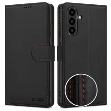 Tech-Protect Galaxy A57 5G Fodral L&auml;der Svart / R&ouml;d