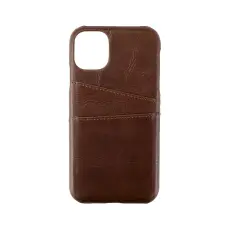 ONSALA iPhone 6/7/8 Skal &Auml;kta L&auml;der Kortfack Brun