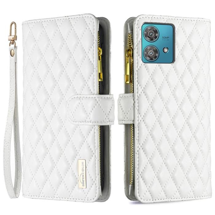 Bild 1, Motorola Edge 40 Neo 5G Fodral Multifunktionell Diamond Vit