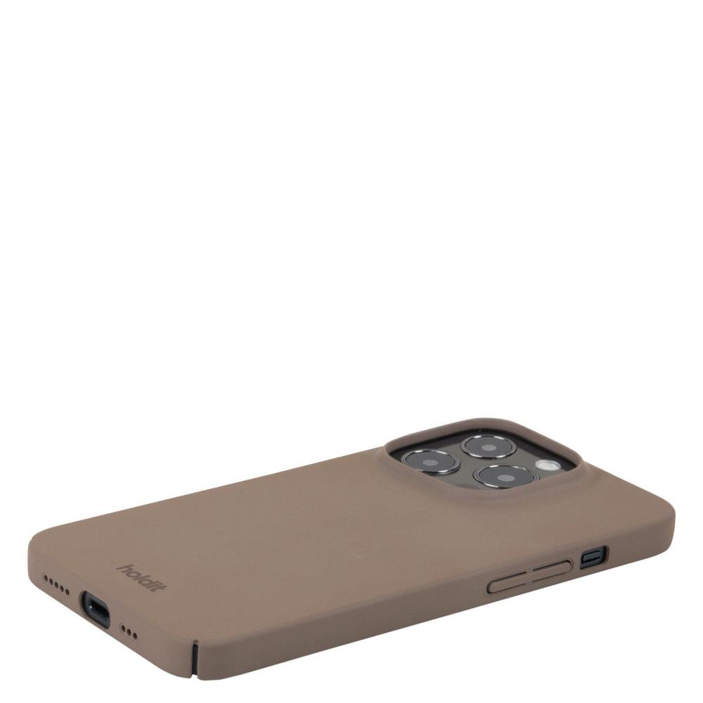 holdit iPhone 14 Pro Mobilskal Slim Mocha Brown