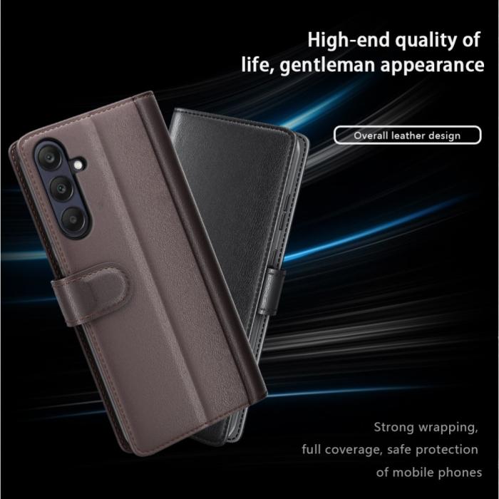 Bild 4, Samsung Galaxy A16 / A26 5G Fodral Premium Äkta Läder Brun