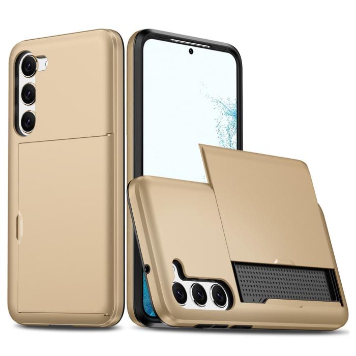 Bild 1, Samsung Galaxy S23 Plus Skal Med Kortfack Guld
