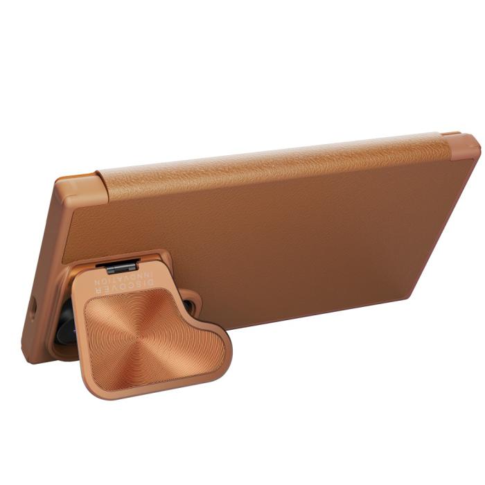 Bild 2, NILLKIN Galaxy S24 Plus Fodral Qin Läder Cam Kickstand Brun