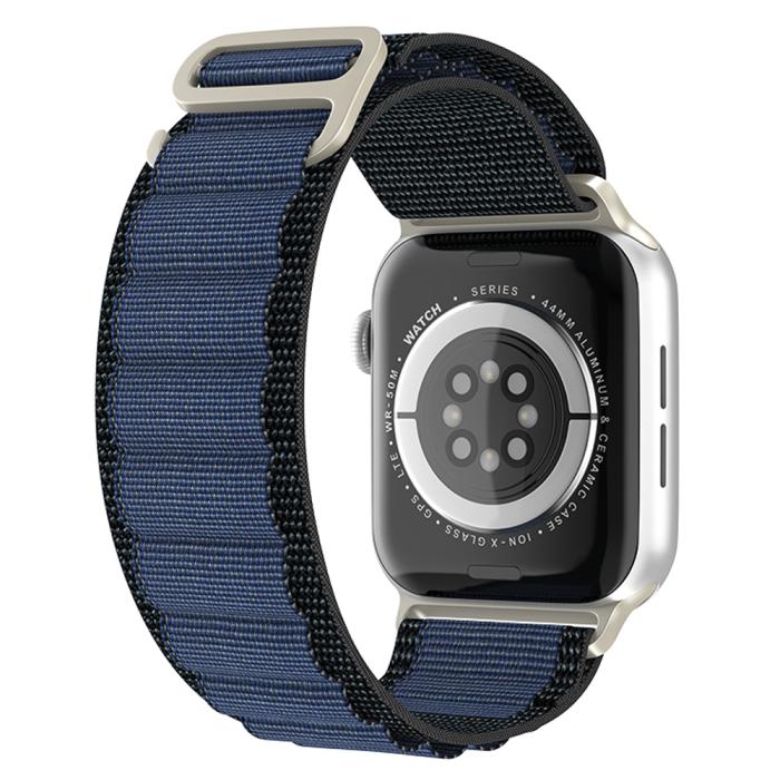 Bild 1, Apple Watch 42/44/45/49 mm Armband Alpine Pro Loop Svart/Midnight Blue