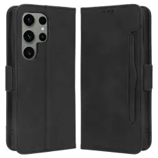 Galaxy S23 Ultra Fodral Med Avtagbart Kortfodral Svart