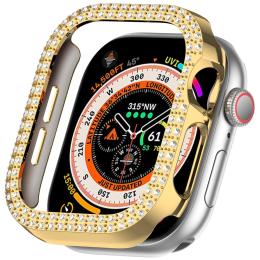 Apple Watch 10 42 mm Skal Rhinestone Guld