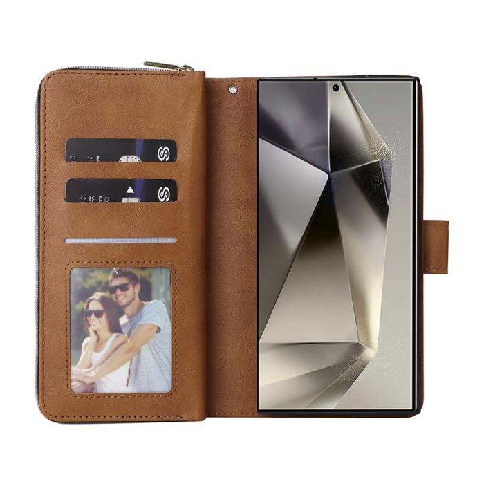 Bild 2, Samsung Galaxy S26 Ultra Fodral Multifuntionellt Läder Brun